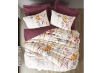 Постельное белье ранфорс Cotton Box - Flos Bordo (Турция), евро